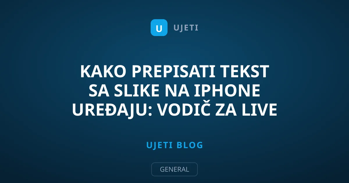 Kako prepisati tekst sa slike na iPhone uređaju: Vodič za Live Text