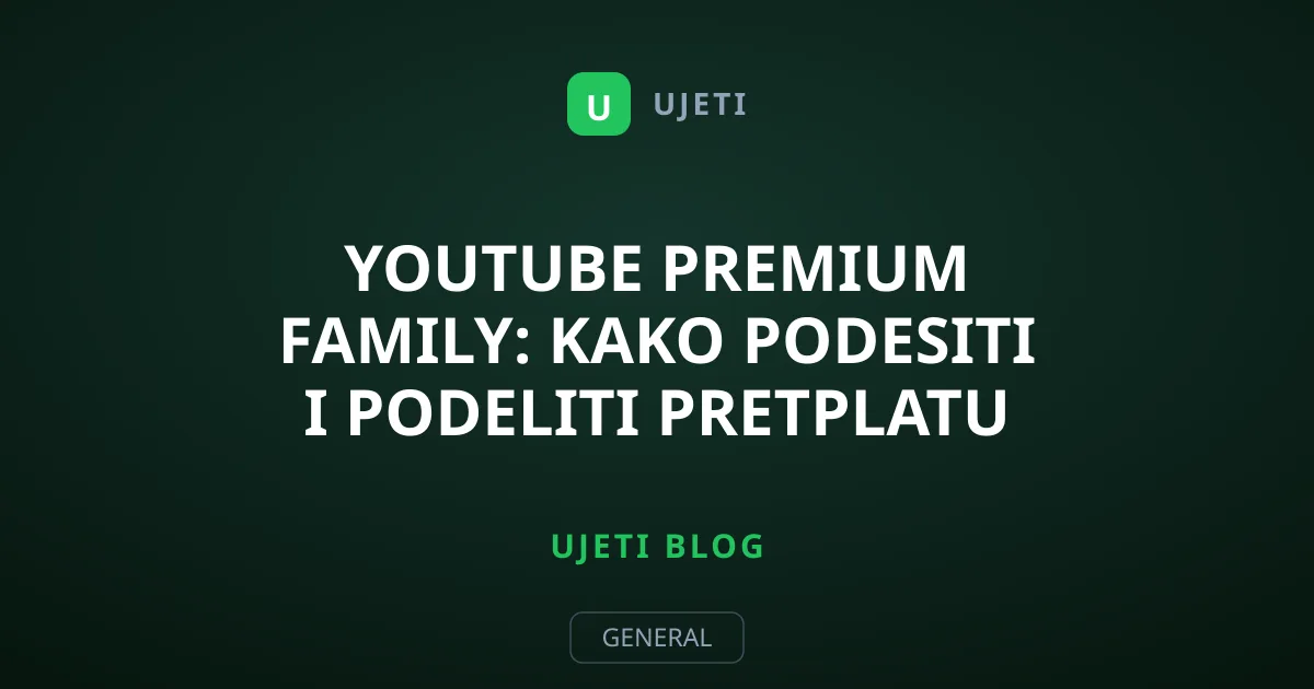 YouTube Premium Family: Kako podesiti i podeliti pretplatu